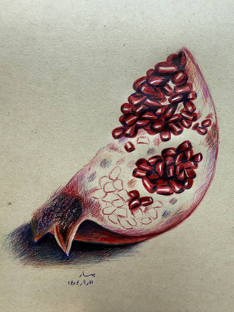 آموزش نقاشی سیاه قلم بهار عباسی
